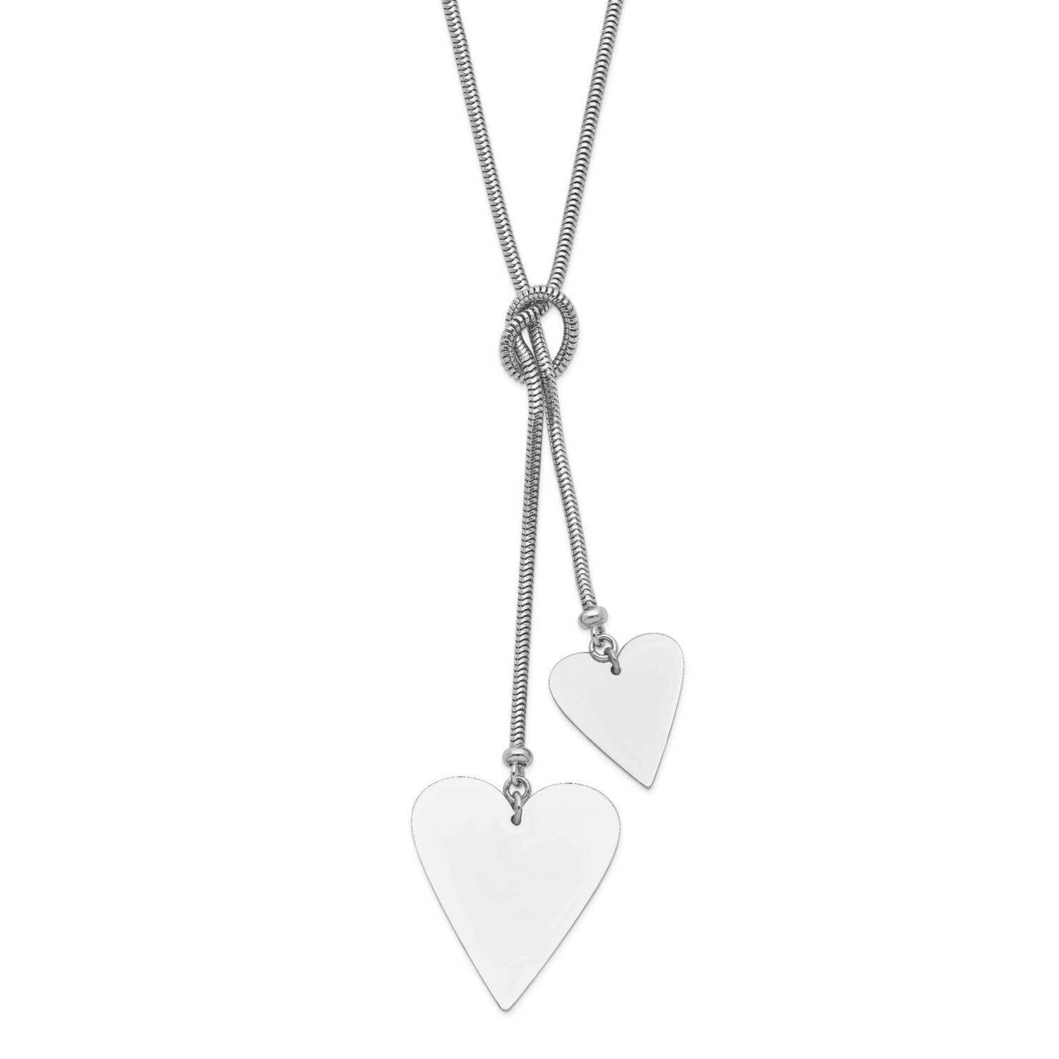 Heart Cable Wrap Necklace Sterling Silver QG5259-41, MPN: QG5259-41, 191101481277