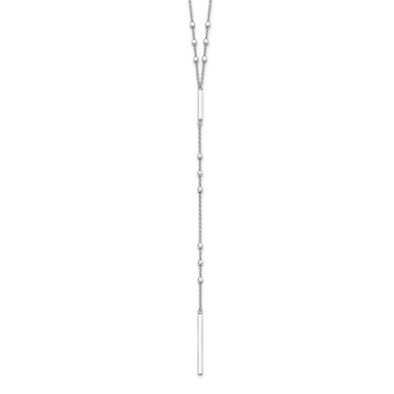 Beads Vertical Bar with 1Inch Extension Y-Necklace Sterling Silver Rhodium-Plated QG5453-22, MPN: Q…