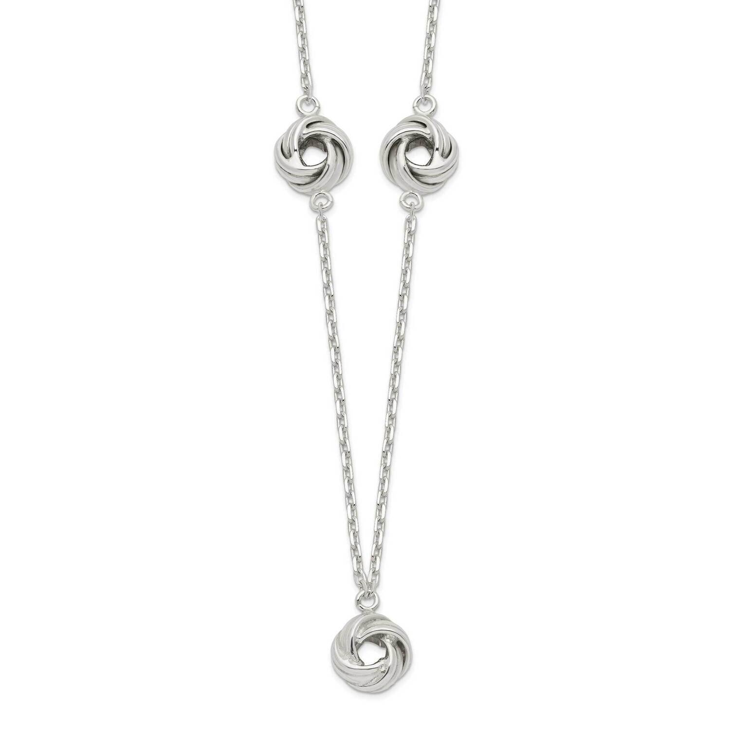 Love Knot Necklace Sterling Silver QG6125-16, MPN: QG6125-16, 196904161937