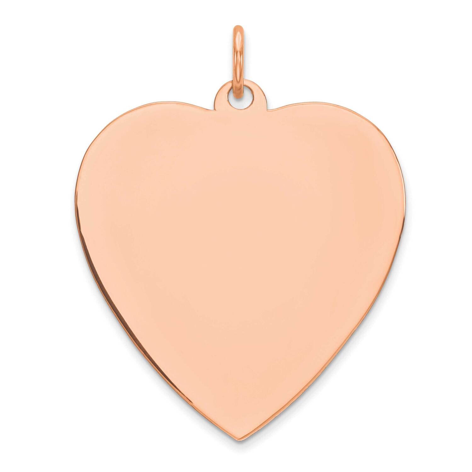 Engravable Heart Polish Front Satin Back Disc Charm Sterling Silver Rose Gold-plated QM394R/50, MPN…