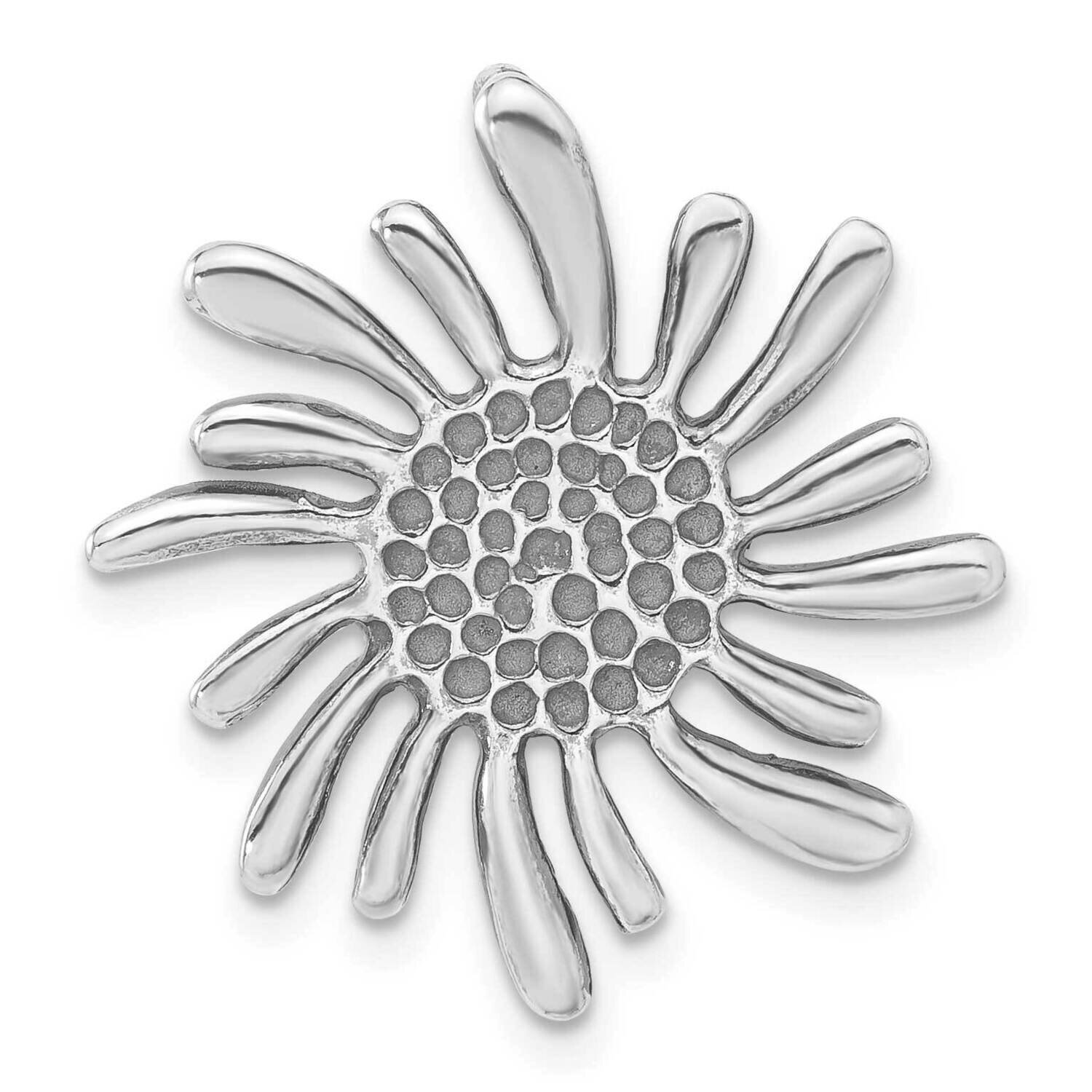 Antiqued Flower Pendant Sterling Silver QP1193, MPN: QP1193,