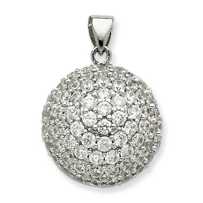 CZ Open-Back Ball Pendant Sterling Silver QP1803, MPN: QP1803,