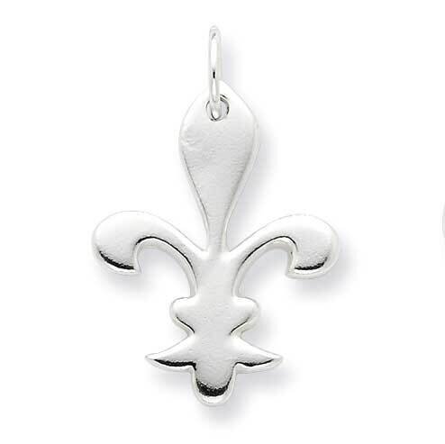 Fleur De Lis Dangle Pendant Sterling Silver Polished QP1968, MPN: QP1968,