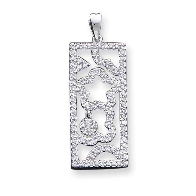 CZ Fancy Pendant Sterling Silver QP794, MPN: QP794,
