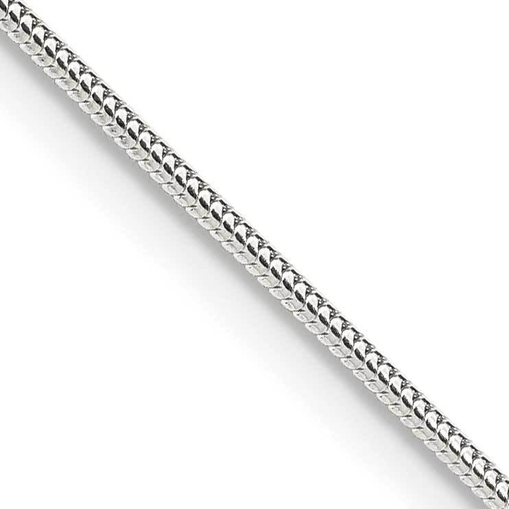 1.2mm Round Snake Chain 30 Inch Sterling Silver QSNL035-30