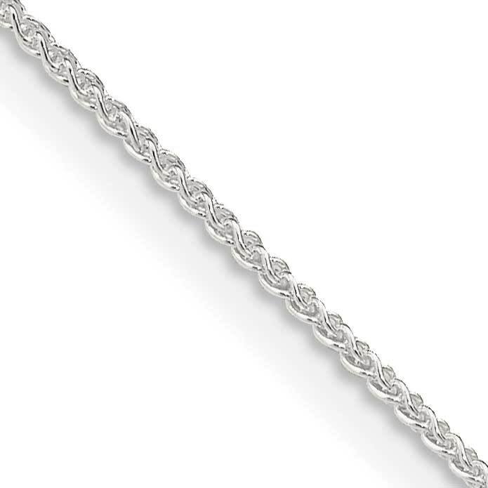 1mm Round Spiga Chain with 4 Inch Extension Sterling Silver QSP025E-22, MPN: QSP025E-22,