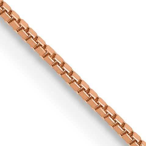 22 Inch .7mm Box Link with Lobster Clasp Chain 14K Rose Gold RSC1-22