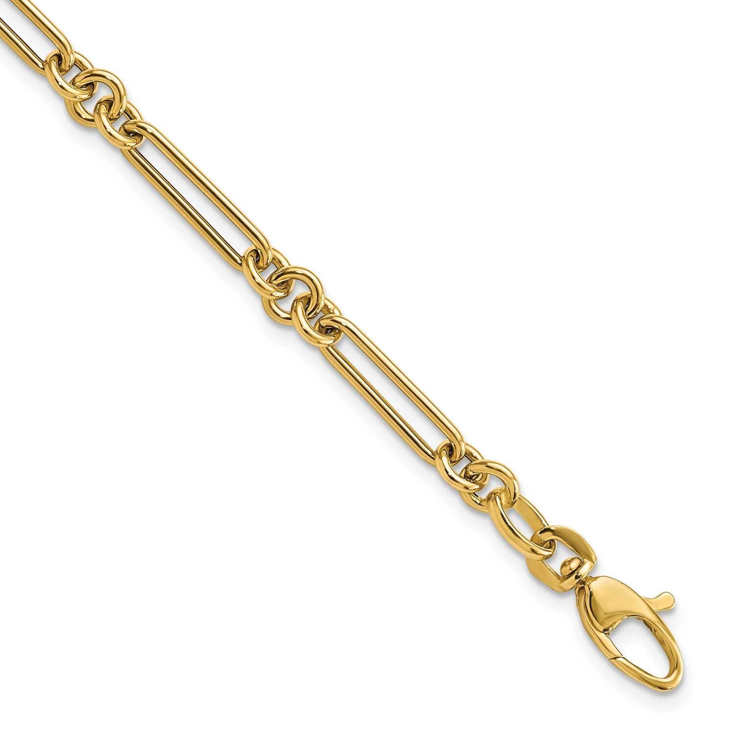 14K Polished Fancy Link Bracelet 14k Gold Polished SF2843-7.5