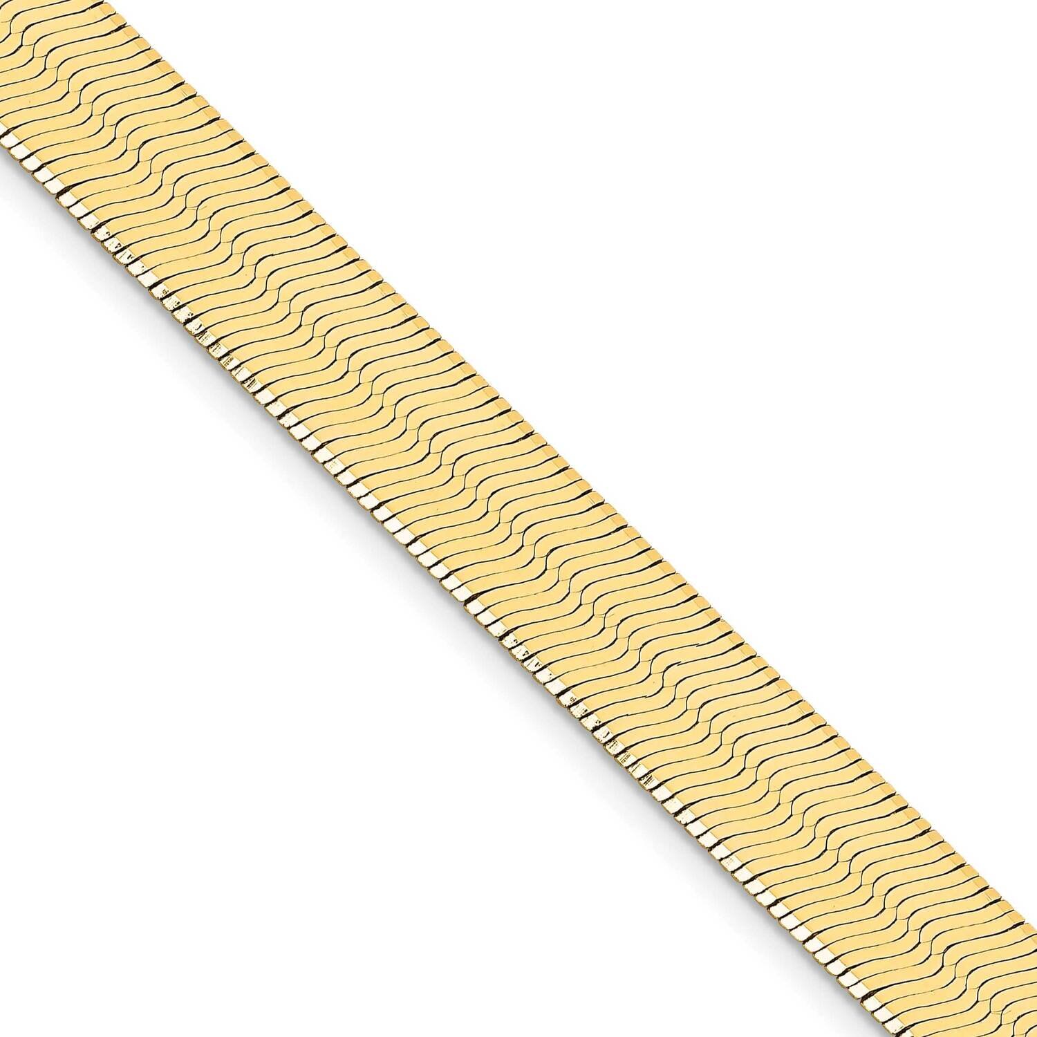 18 Inch 10mm Silky Herringbone with Lobster Clasp Chain 14k Gold SLK100-18