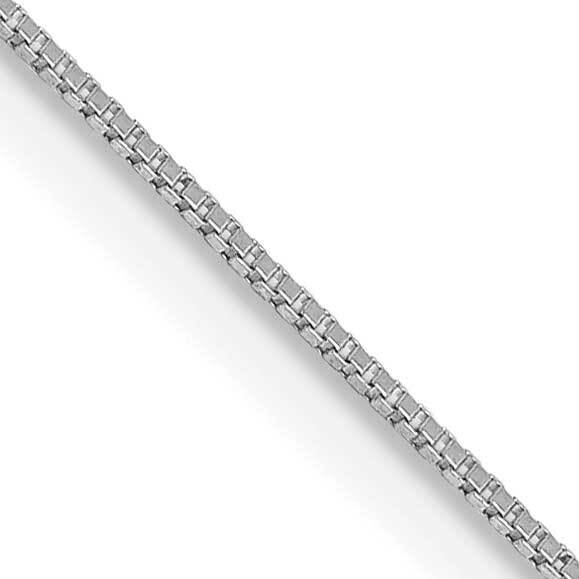 13 Inch .5mm Box with Spring Ring Clasp Chain 14k White Gold WLB040-13