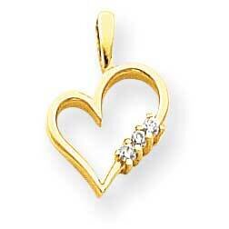 VS Diamond Heart Pendant 14k Gold XH4VS