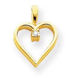 AAA Diamond Heart Pendant 14k Gold XH8AAA, MPN: XH8AAA, 883957114064