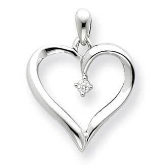 Diamond Heart Pendant Mounting 14k White Gold XP3578, MPN: XP3578,