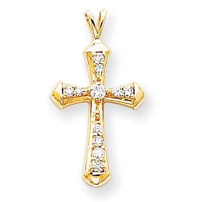 A Diamond Cross Pendant 14k Gold XP764A