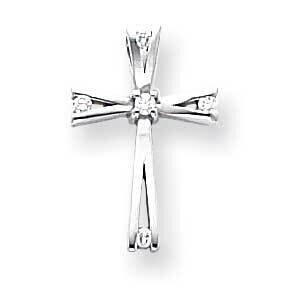 A Diamond Cross Pendant 14k White Gold XP88WA