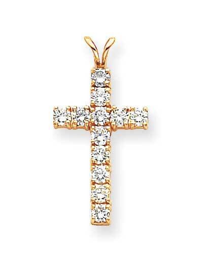 A Diamond Cross Pendant 14k Gold XP97A