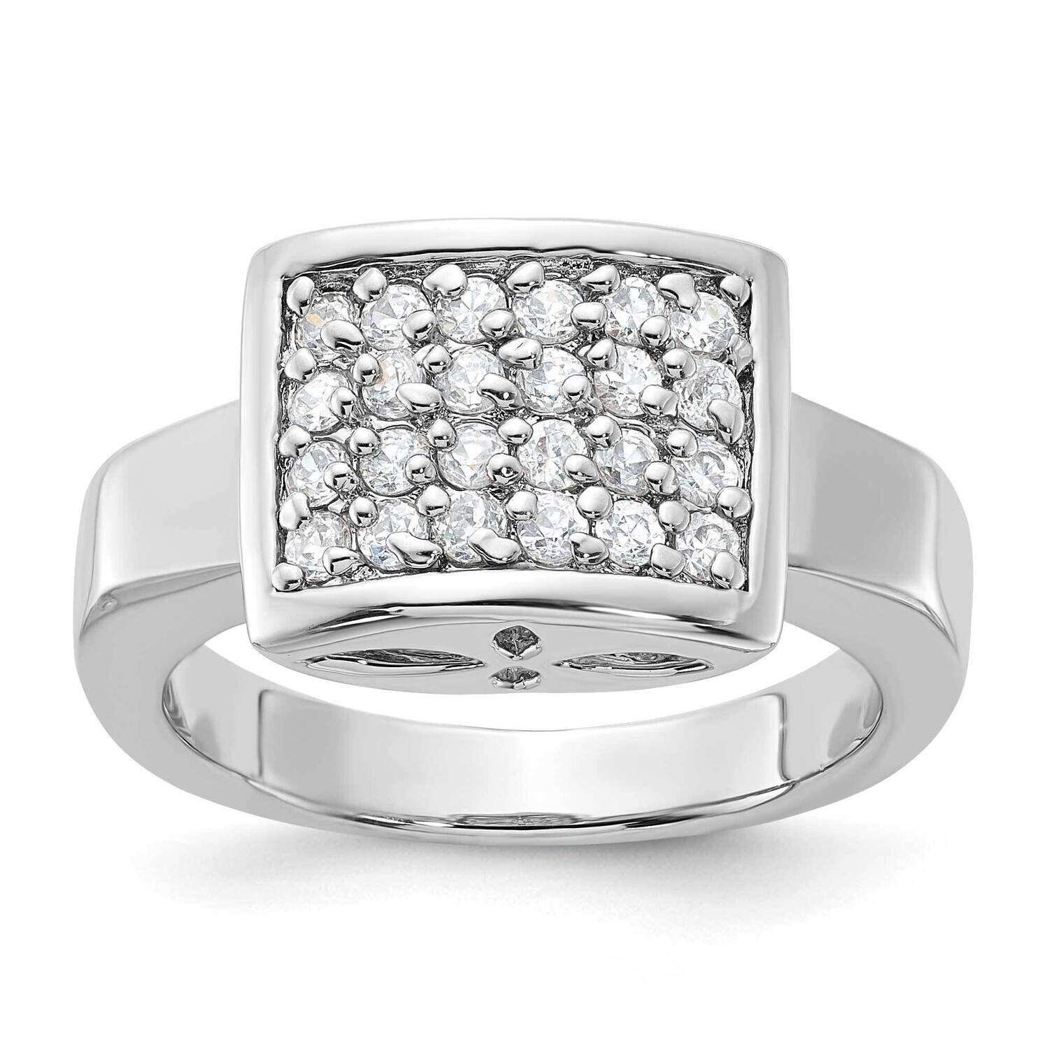 CZ Cluster Ring Sterling Silver QR2109, MPN: QR2109,