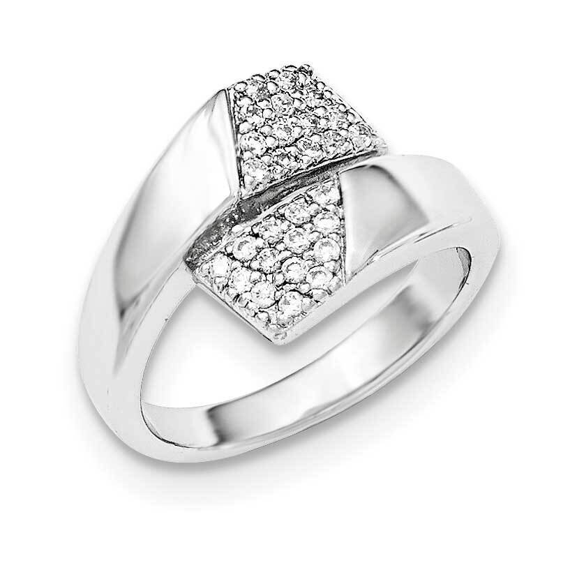 CZ Ring Sterling Silver Rhodium-Plated QR5998, MPN: QR5998,