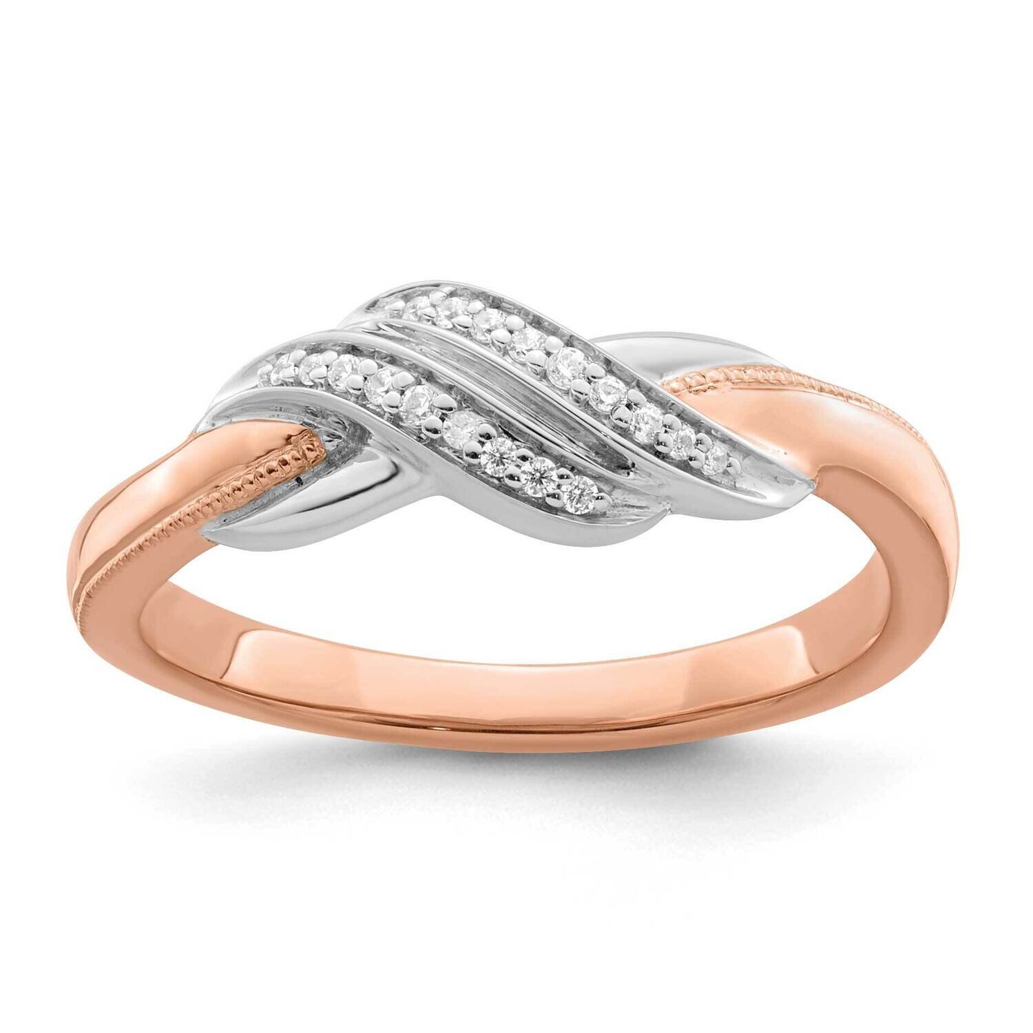 White &amp; Rose Polished Fancy Diamond Ring 14k Two-Tone Gold RM8419-007-WRA, MPN: RM8419-007-WRA,