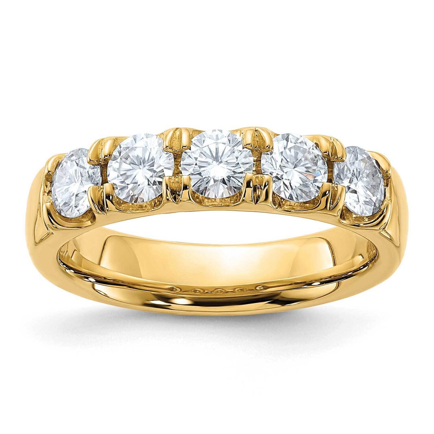 1ct. 5 Stone D E F Pure Light Moissanite Band 14k Gold DB0005-5-150Y4MP, MPN: DB0005-5-150Y4MP, 191…