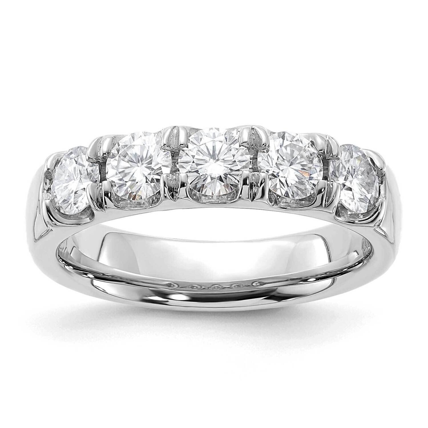 1ct. 5 Stone G H I True Light Moissanite Band 14k White Gold DB0005-5-150MT, MPN: DB0005-5-150MT, 1…