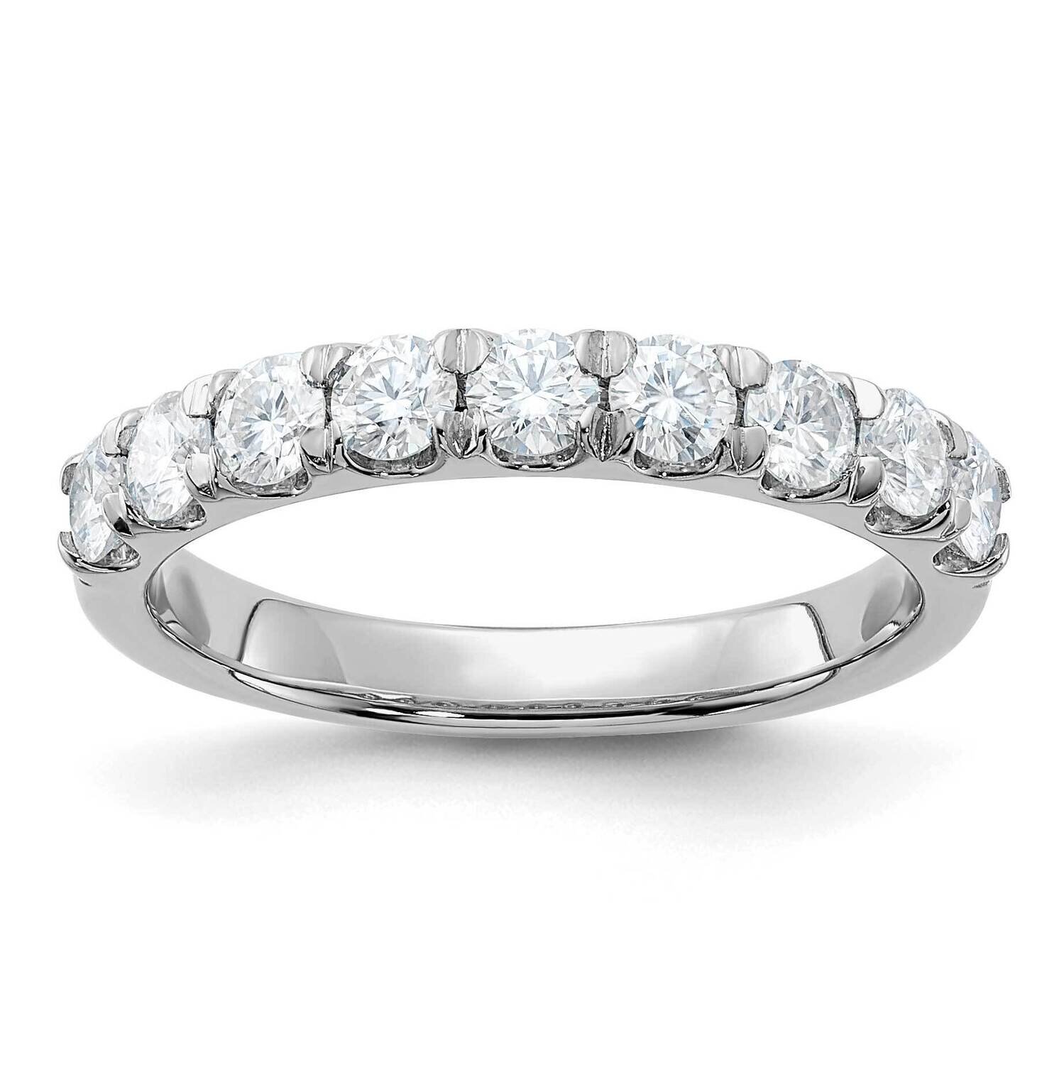 1ct. 9 Stone D E F Pure Light Moissanite Band 14k White Gold DB0005-9-100MP, MPN: DB0005-9-100MP, 1…