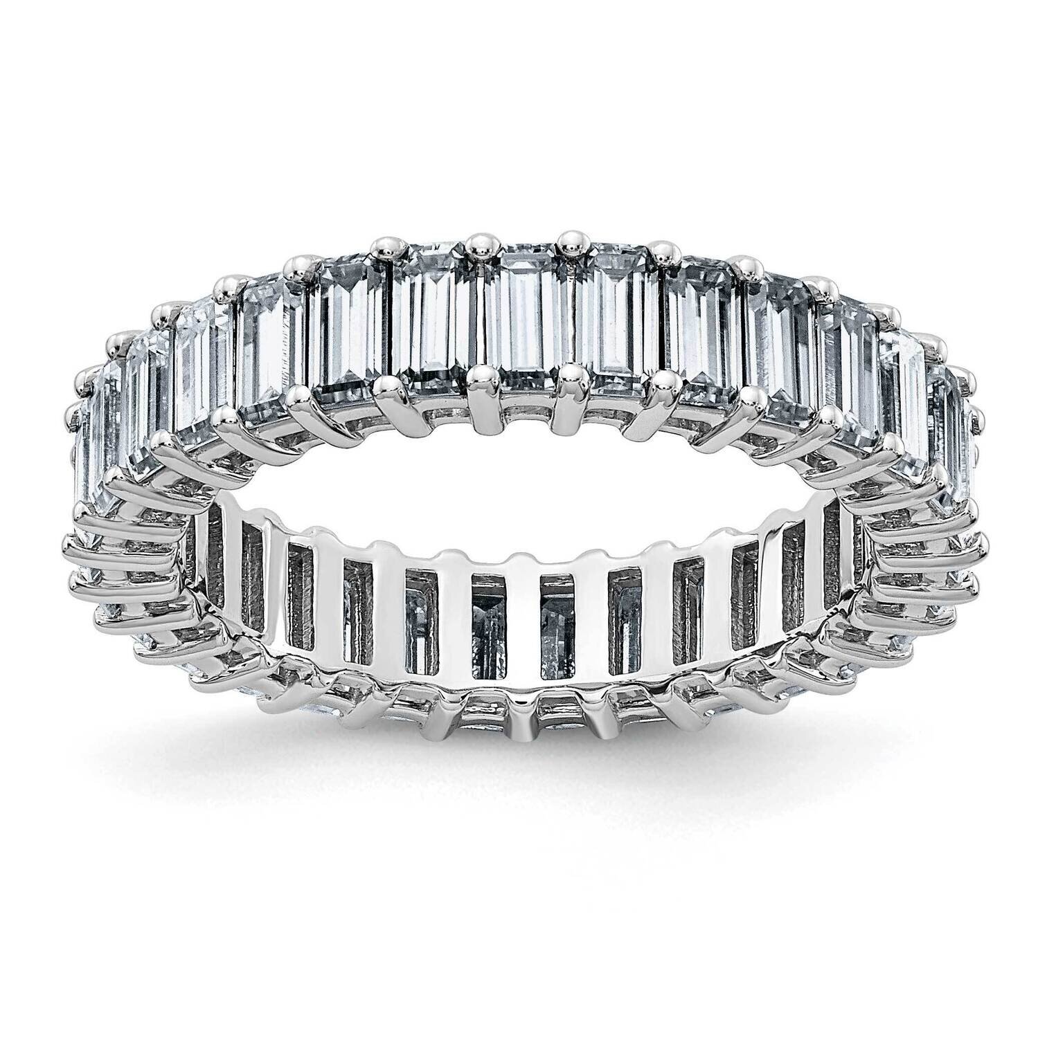 Emerald-cut D E F Pure Light Moissanite Eternity Band 14k White Gold ET0042-340-65W4MP, MPN: ET0042…