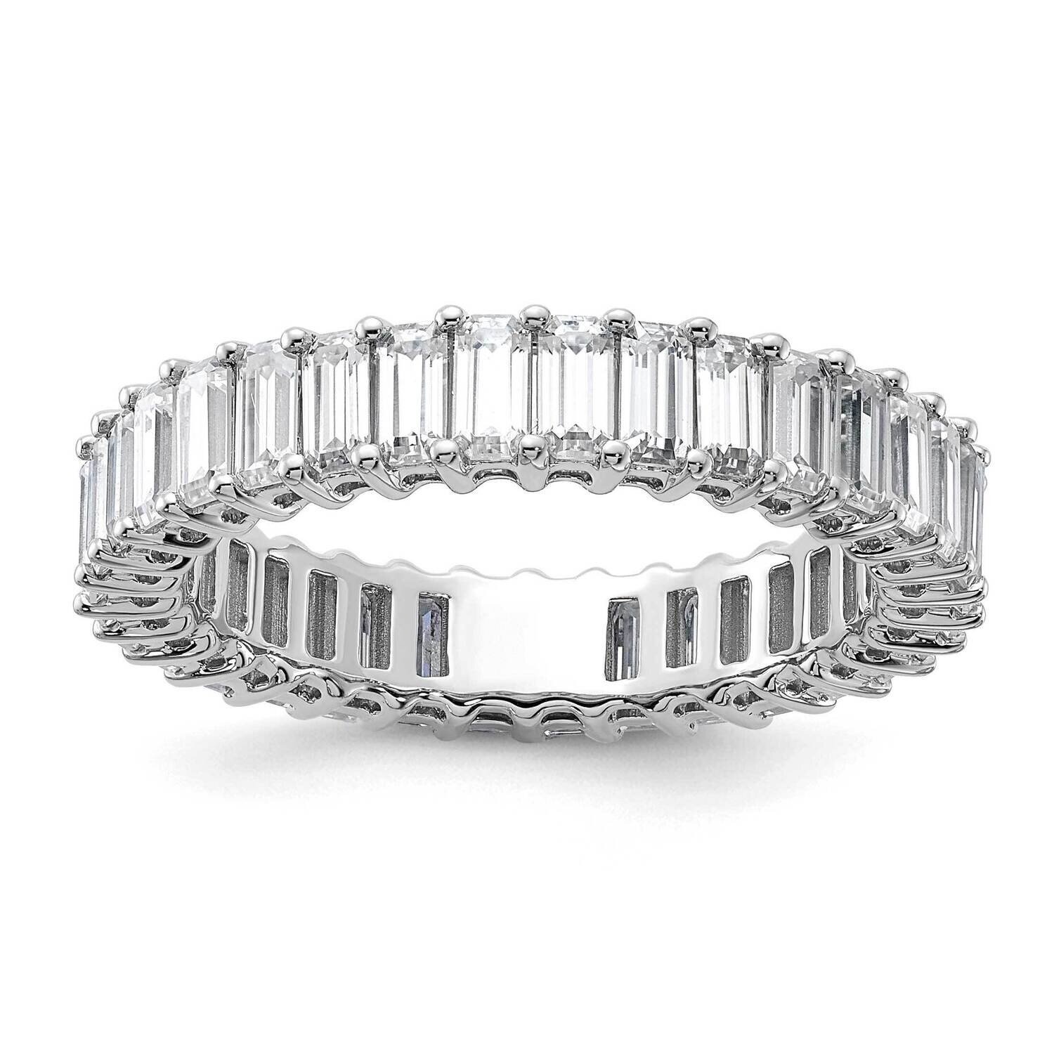 Emerald-cut G H I True Light Moissanite Eternity Band 14k White Gold ET0042-340-85W4MT, MPN: ET0042…