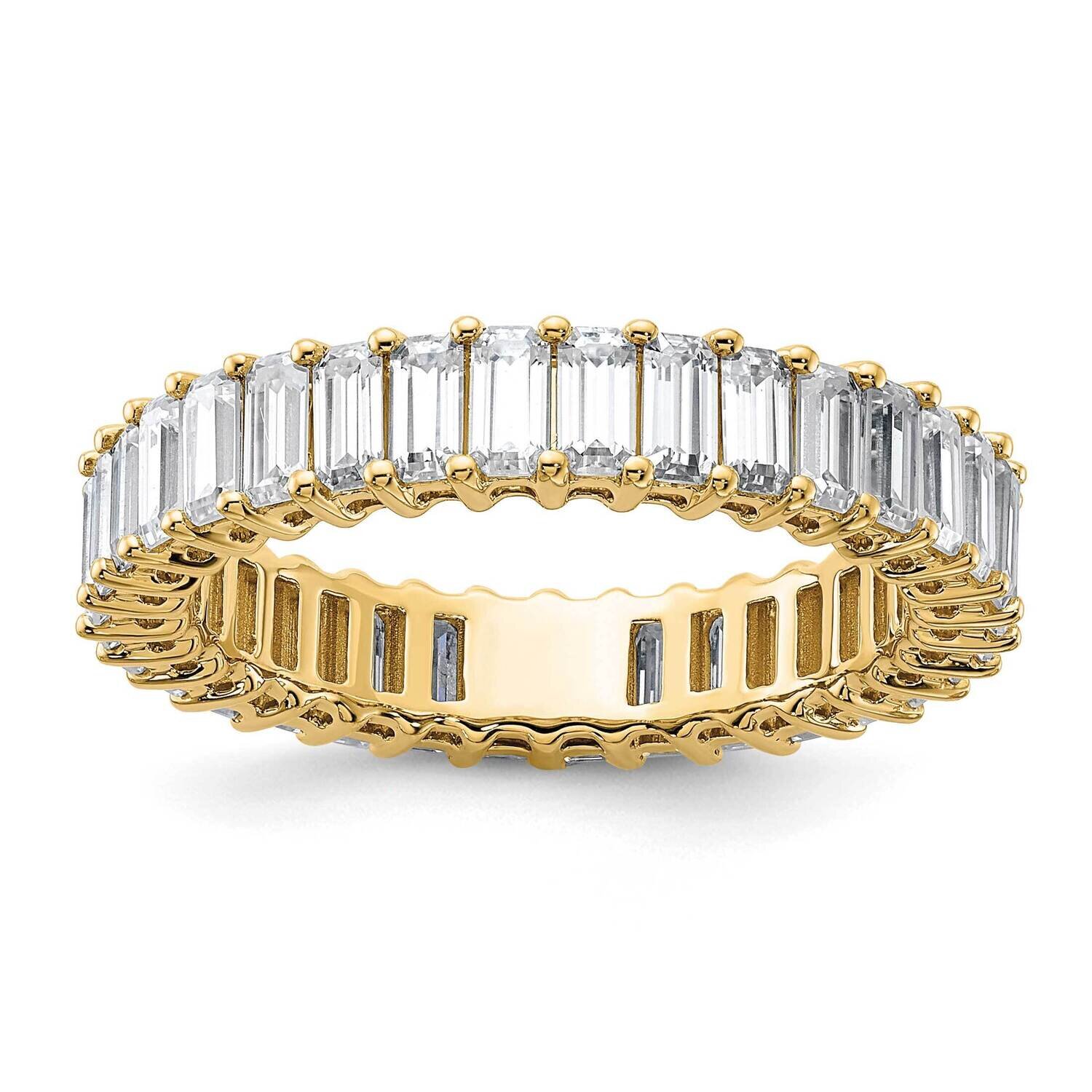 Emerald-cut G H I True Light Moissanite Eternity Band 14k Gold ET0042-340-85Y4MT, MPN: ET0042-340-8…