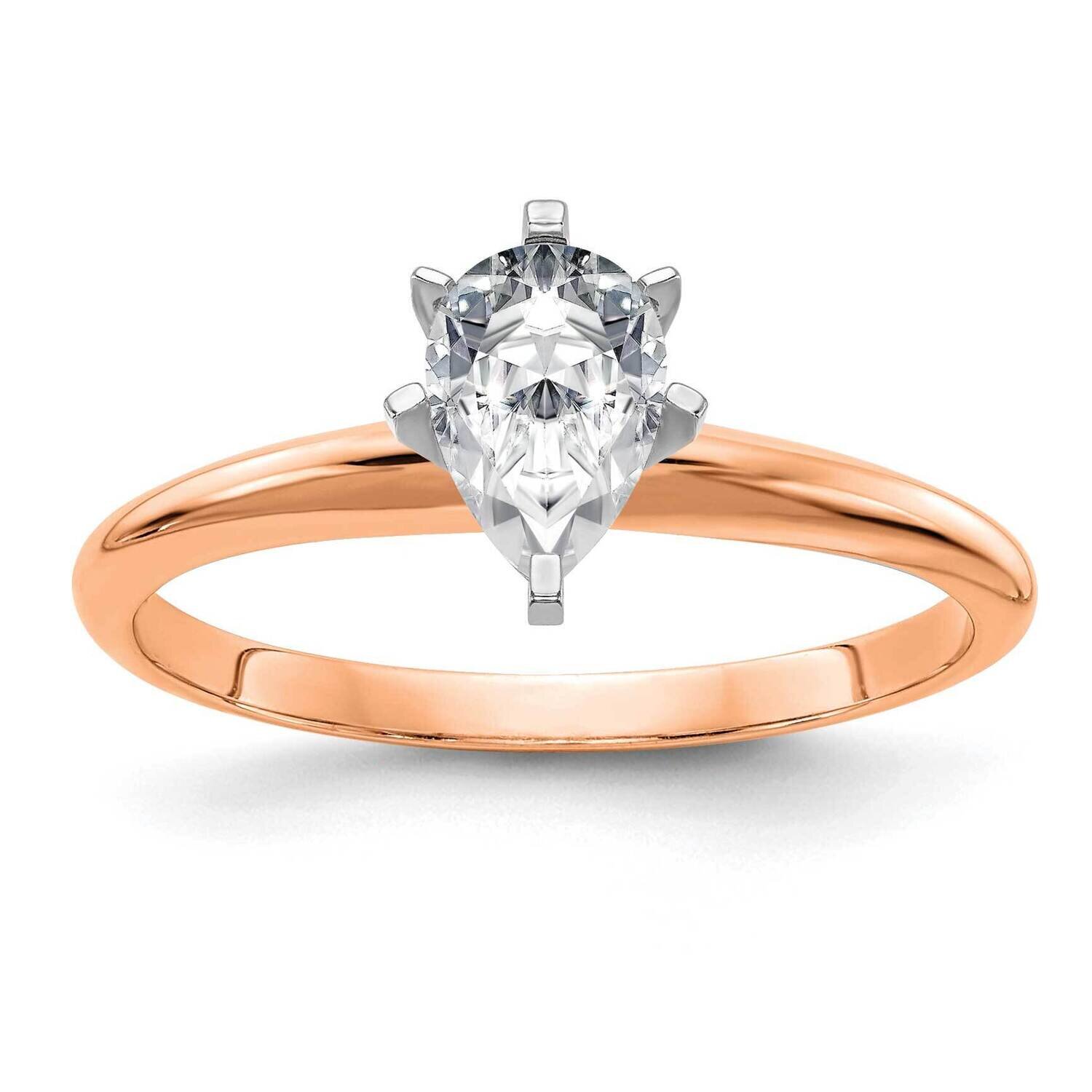 1ct. 8x5mm G H I True Light Pear Moissanite Solitaire Ring 14k Rose Gold RGSH15A-12MT, MPN: RGSH15A…