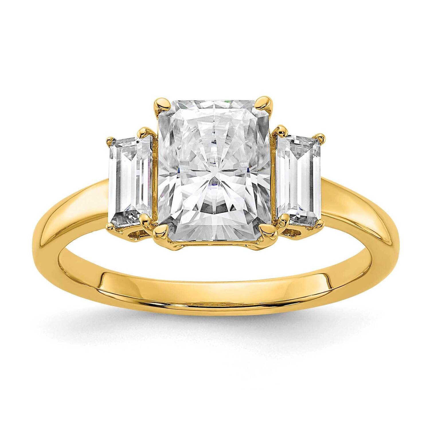 2 1/5ct. Three Stone G H I True Light Moissanite Engagement Ring 14k Gold RM4447E-180-YMT, MPN: RM4…