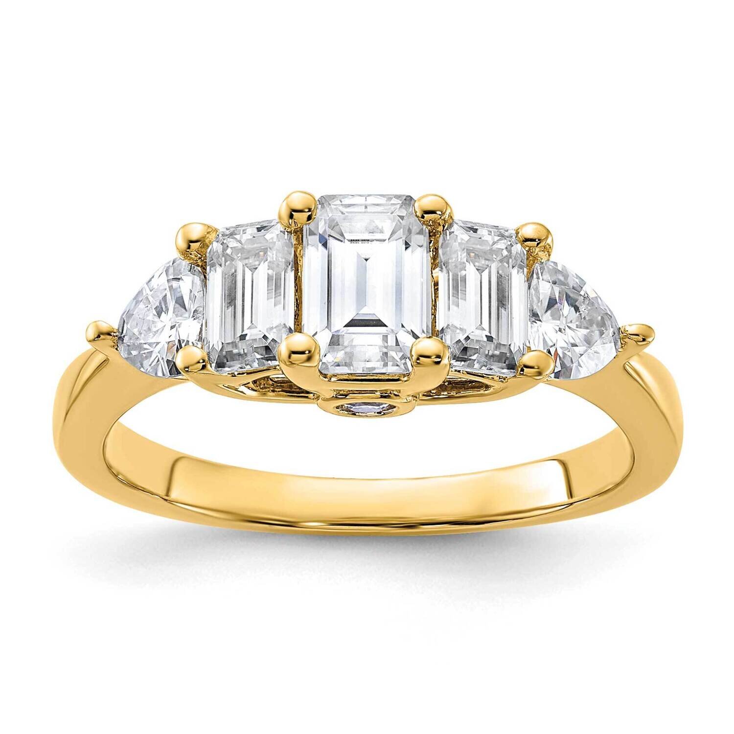 1 5/8ct. G H I True Light Moissanite Engagement Ring 14k Gold RM4456B-200-YMT, MPN: RM4456B-200-YMT…