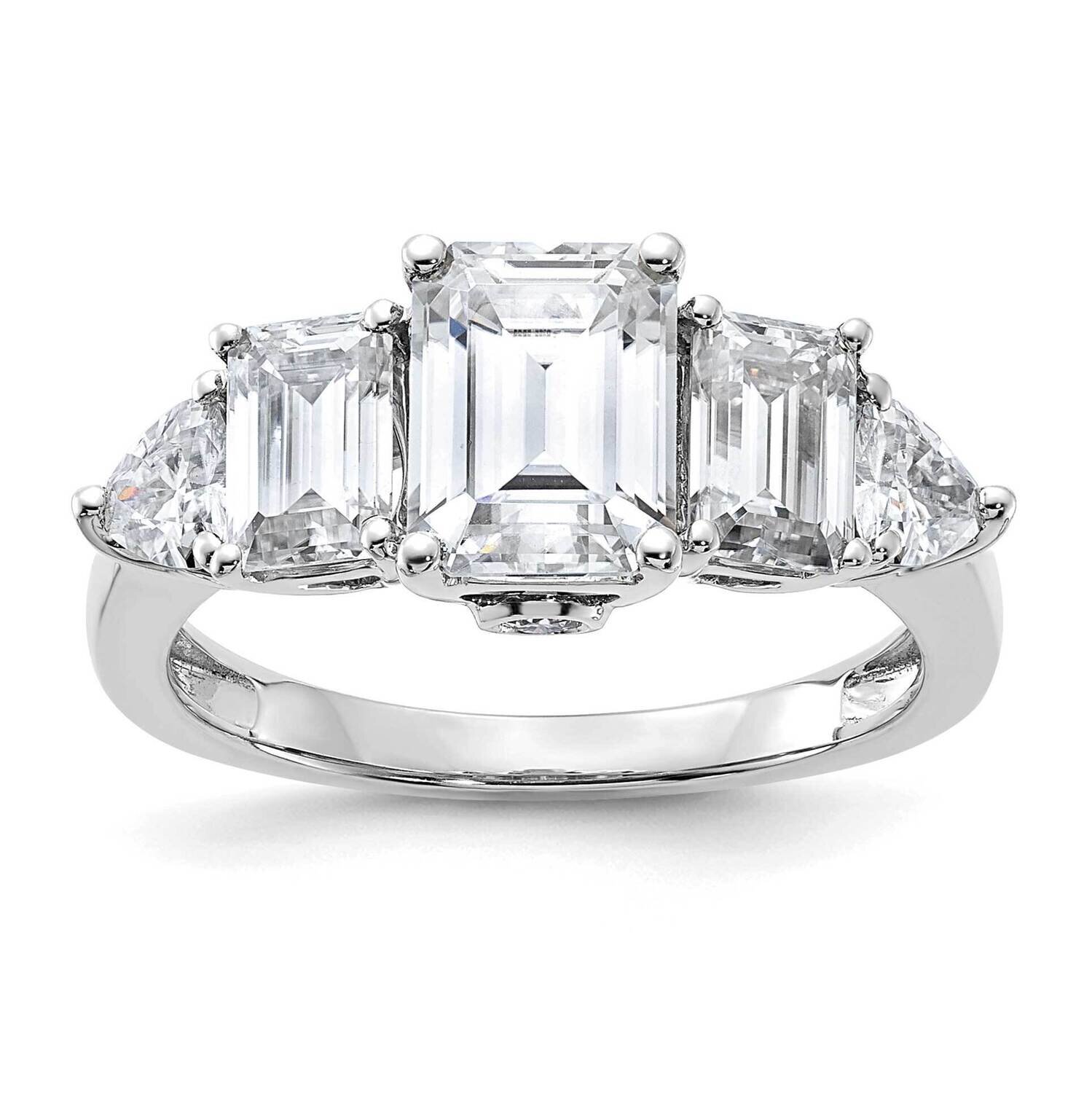 3 3/8ct. G H I True Light Moissanite Engagement Ring 14k White Gold RM4456B-330-WMT, MPN: RM4456B-3…