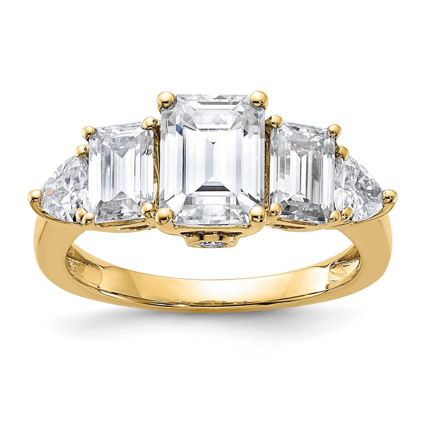 3 3/8ct. G H I True Light Moissanite Engagement Ring 14k Gold RM4456B-330-YMT, MPN: RM4456B-330-YMT…