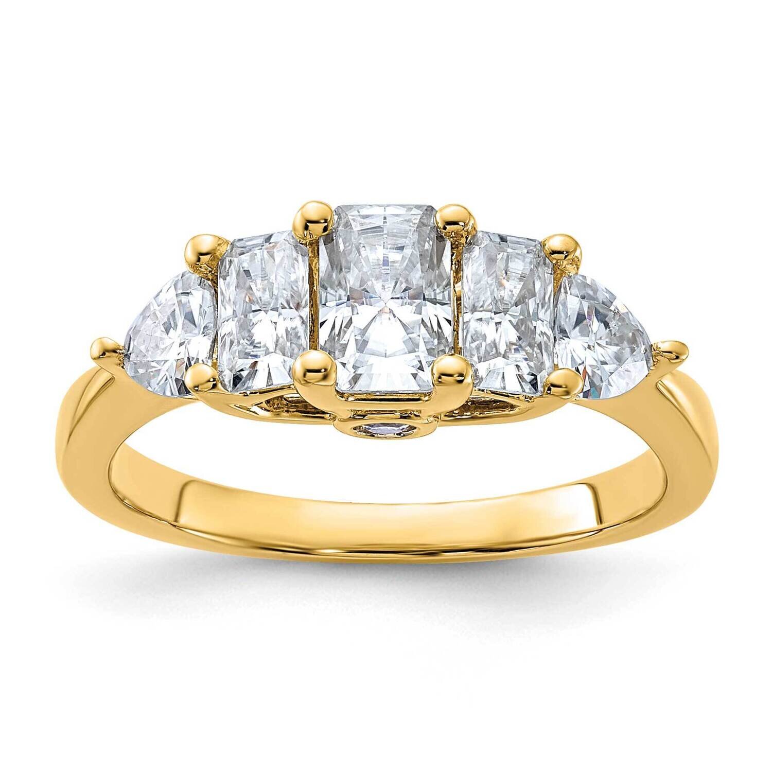 1 3/4ct. D E F Pure Light Moissanite Engagement Ring 14k Gold RM4460B-200-YMP, MPN: RM4460B-200-YMP,