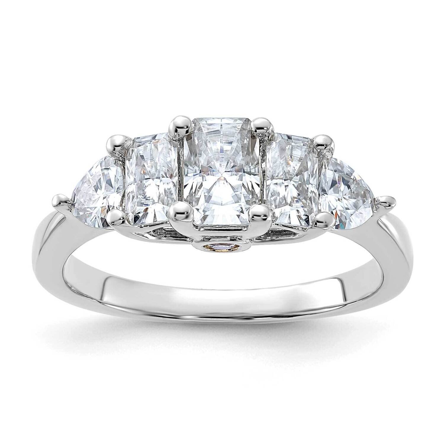 1 3/4ct. D E F Pure Light Moissanite Engagement Ring 14k White Gold RM4460B-200-WMP