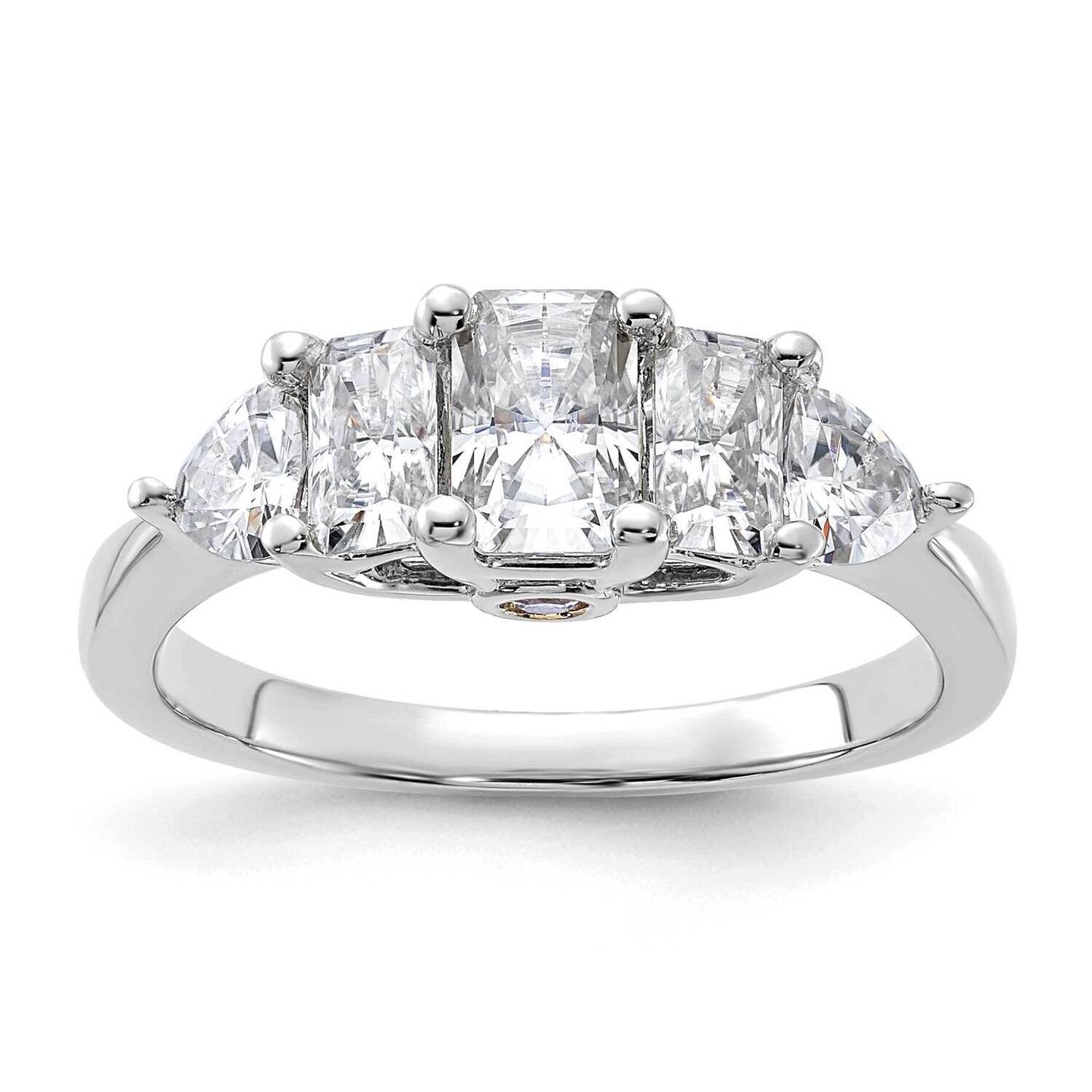 1 3/4ct. G H I True Light Moissanite Engagement Ring 14k White Gold RM4460B-200-WMT