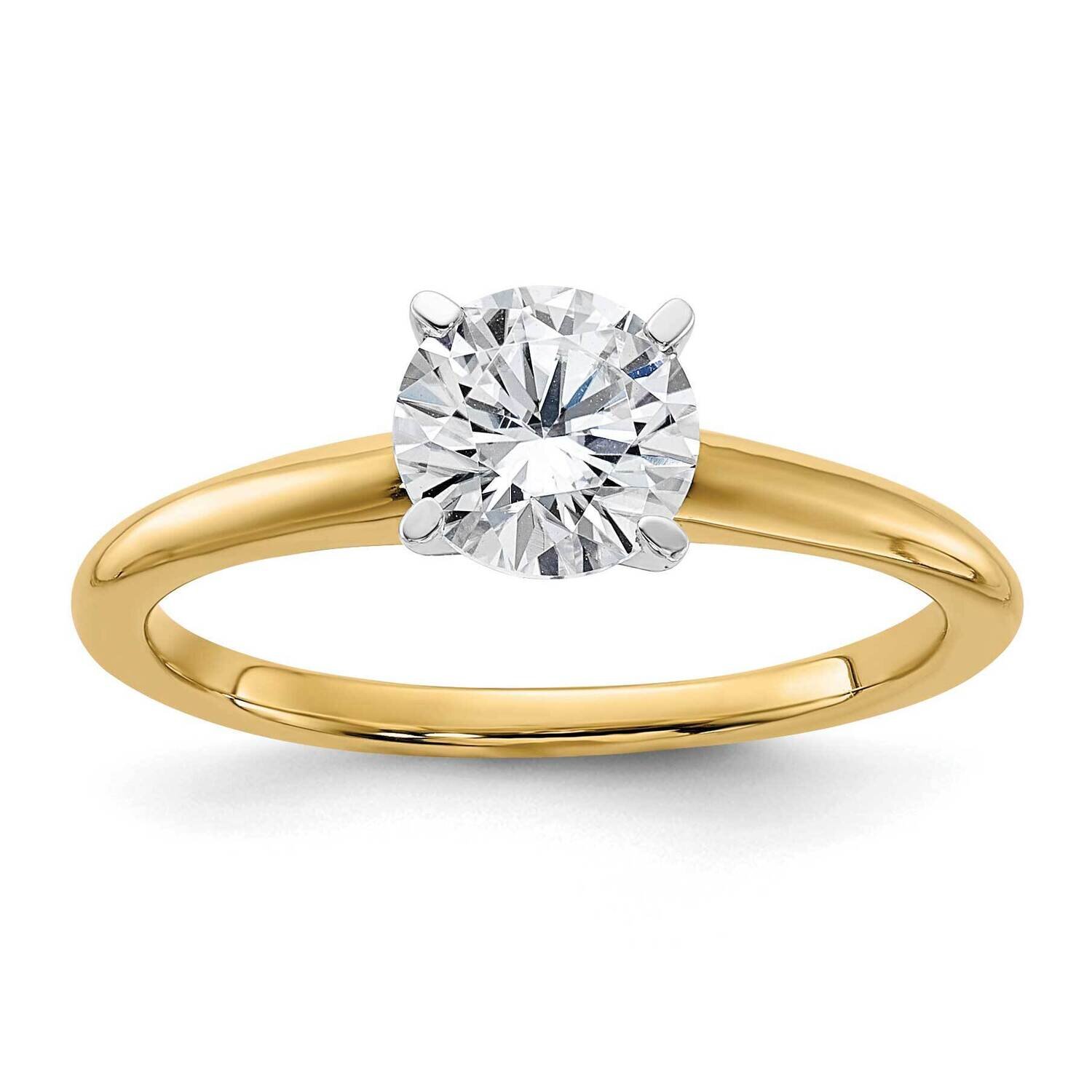 1ct. G H I True Light Round Moissanite Solitaire Ring 14k Two Tone Gold RM5965R-100-8MT, MPN: RM596…