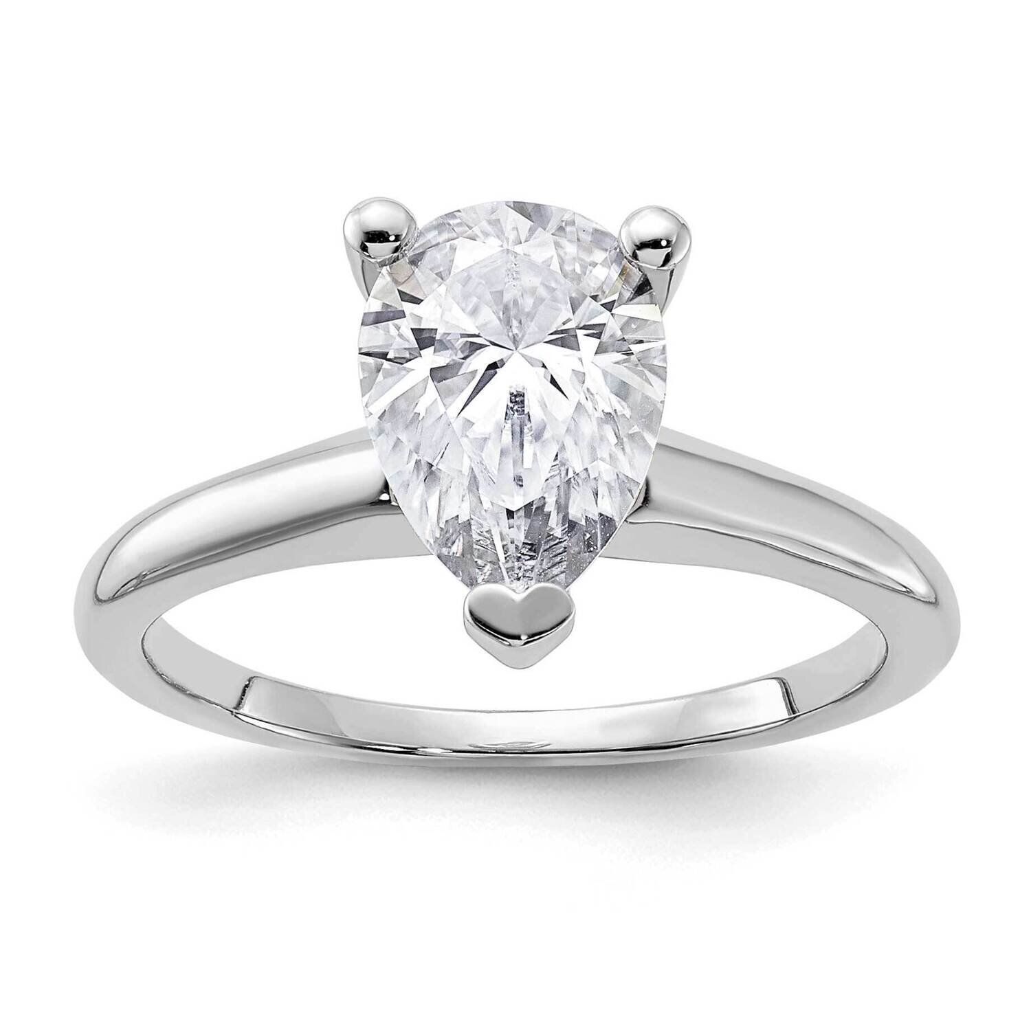 2ct. D E F Pure Light Pear Moissanite Solitaire Ring 14k White Gold RM5965WP-200-8MP, MPN: RM5965WP…
