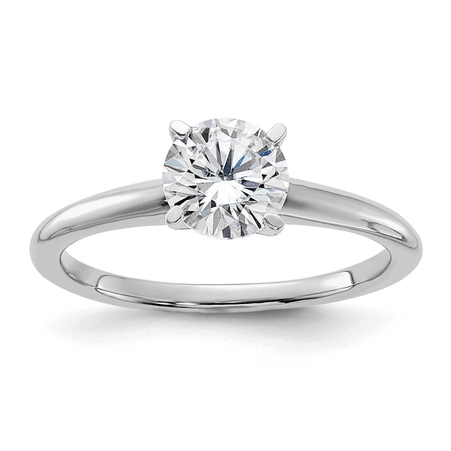 1ct. G H I True Light Round Moissanite Solitaire Ring 14k White Gold RM5965WR-100-9MT, MPN: RM5965W…