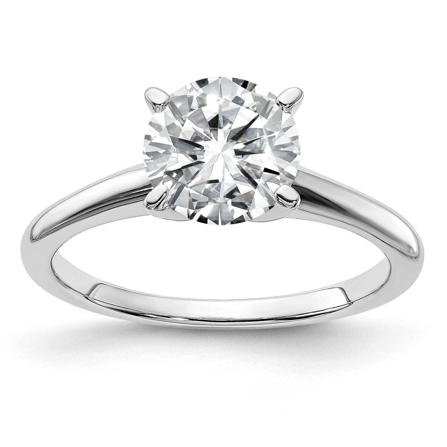 1 3/4ct. G H I True Light Round Moissanite Solitaire Ring 14k White Gold RM5965WR-175-6MT, MPN: RM5…