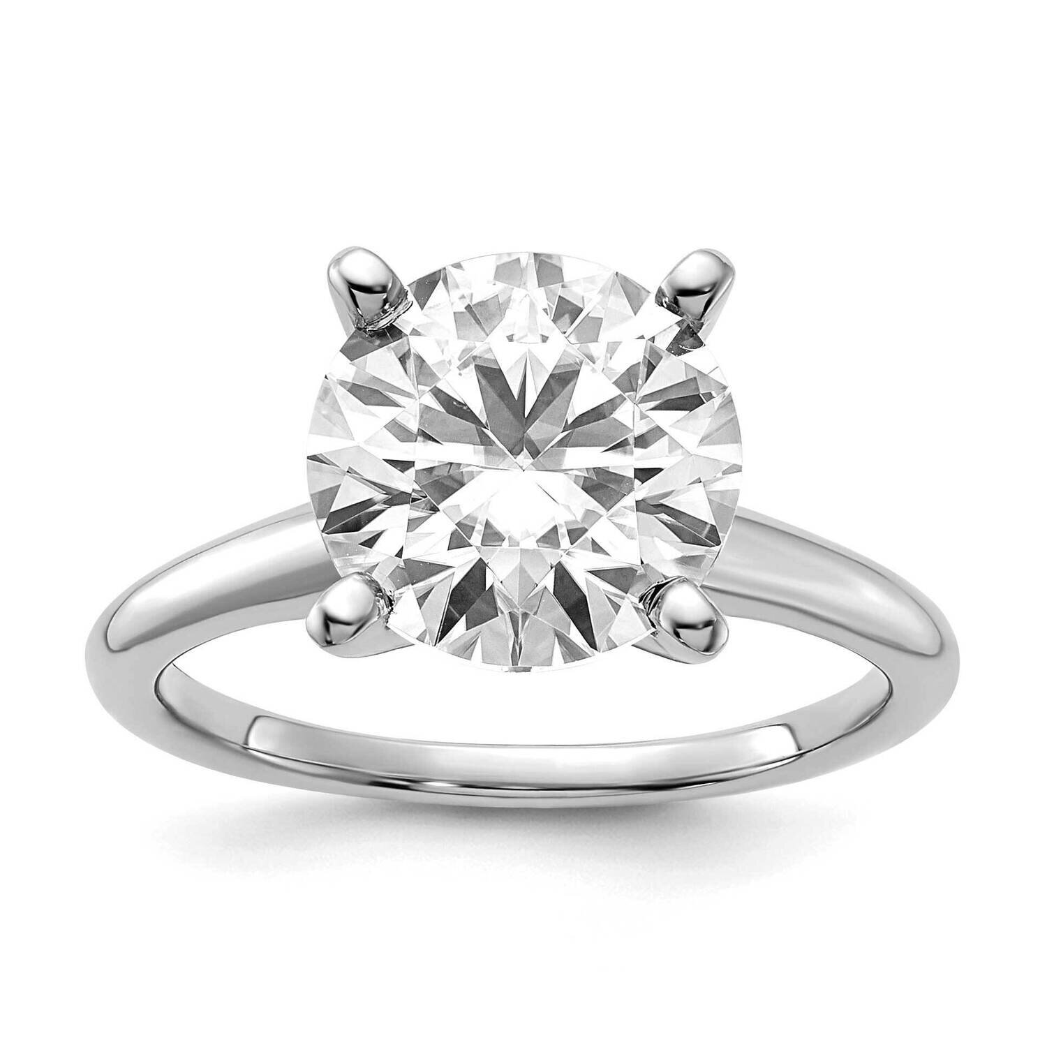 3 5/8ct. G H I True Light Round Moissanite Solitaire Ring 14k White Gold RM5965WR-400-9MT, MPN: RM5…