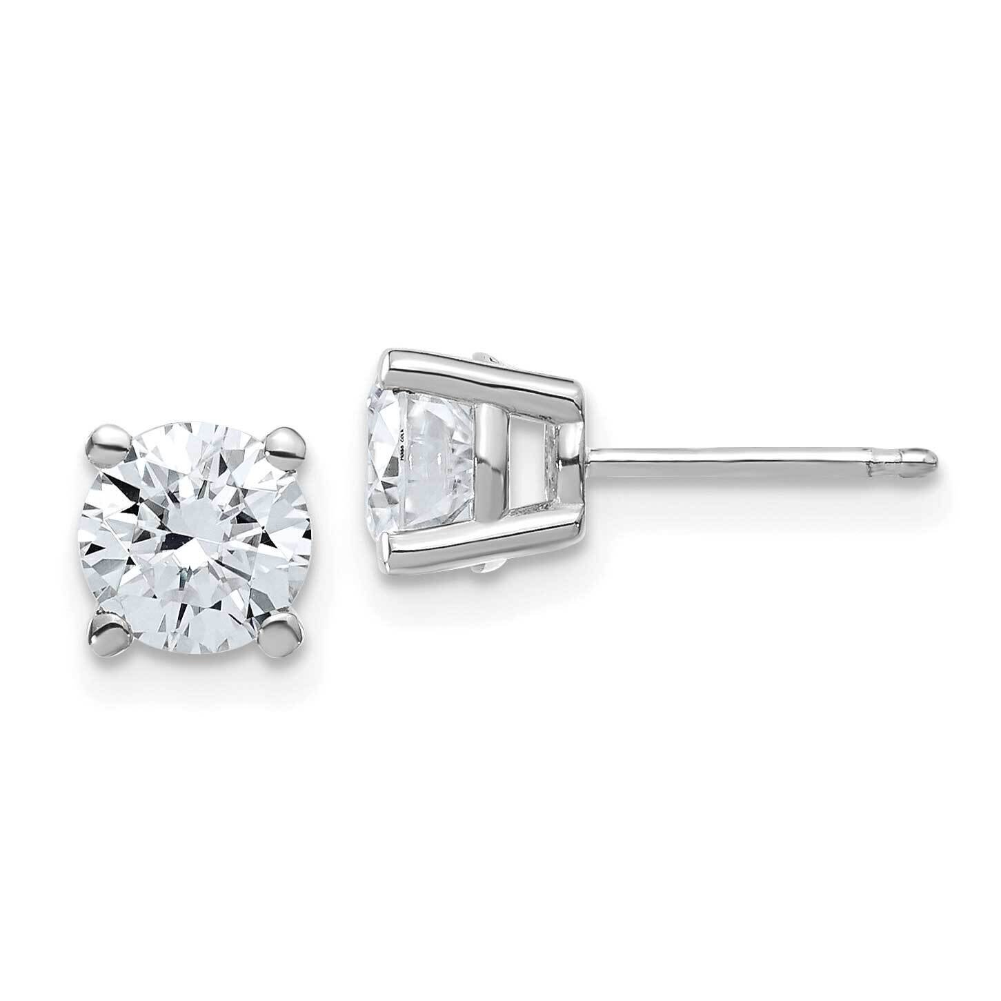 1.75ct. 6.0mm Round D E F Pure Light Moissanite Earrings 14k White Gold WG324-9MP, MPN: WG324-9MP, …