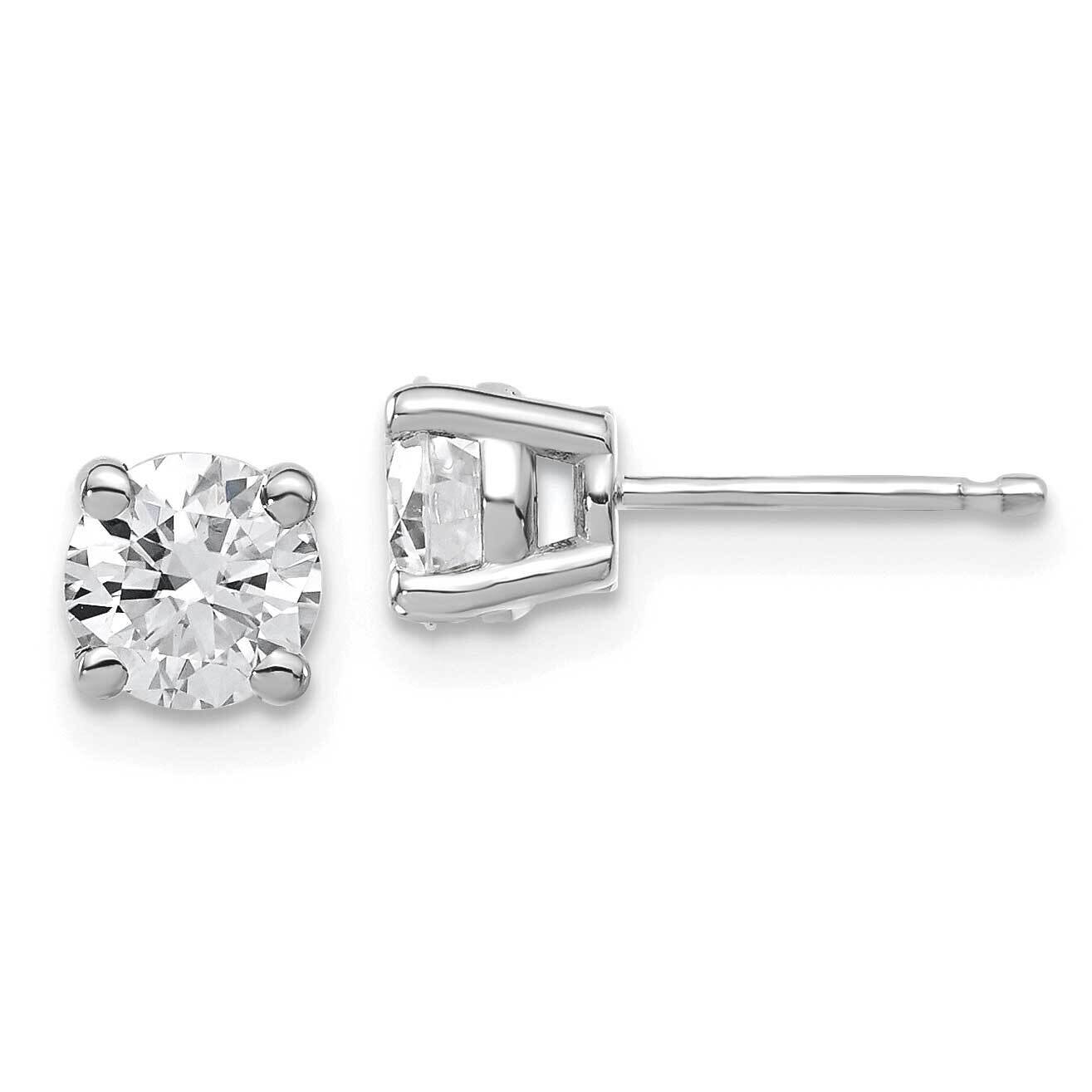 1.25ct. 5.5mm Round G H I True Light Moissanite Earrings 14k White Gold WG324-8AMT, MPN: WG324-8AMT…