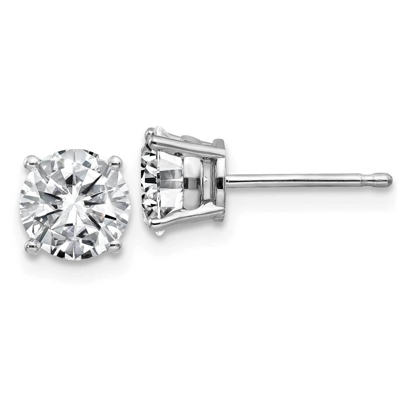 1.75ct. 6.0mm Round G H I True Light Moissanite Earrings 14k White Gold WG326-11MT, MPN: WG326-11MT…