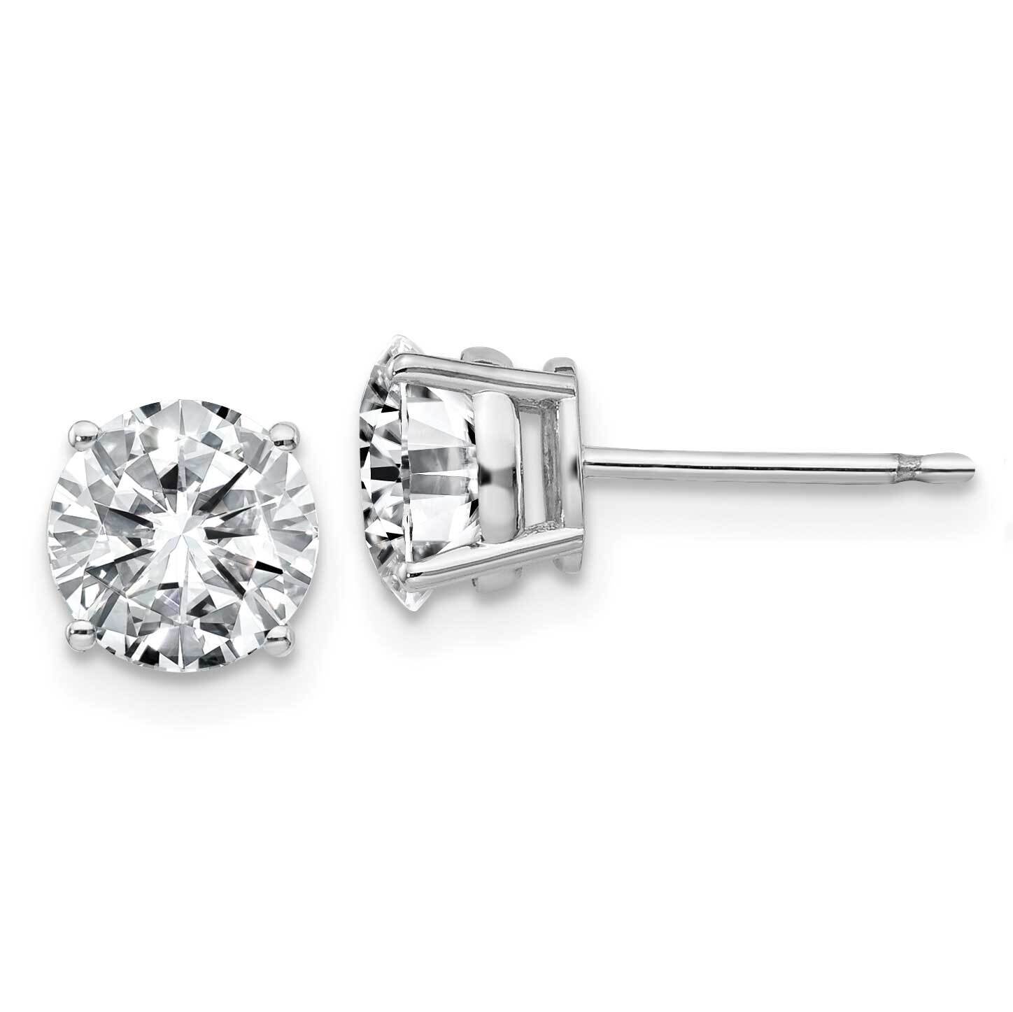 2ct. 6.5mm Round G H I True Light Moissanite Earrings 14k White Gold WG326-12MT, MPN: WG326-12MT, 1…