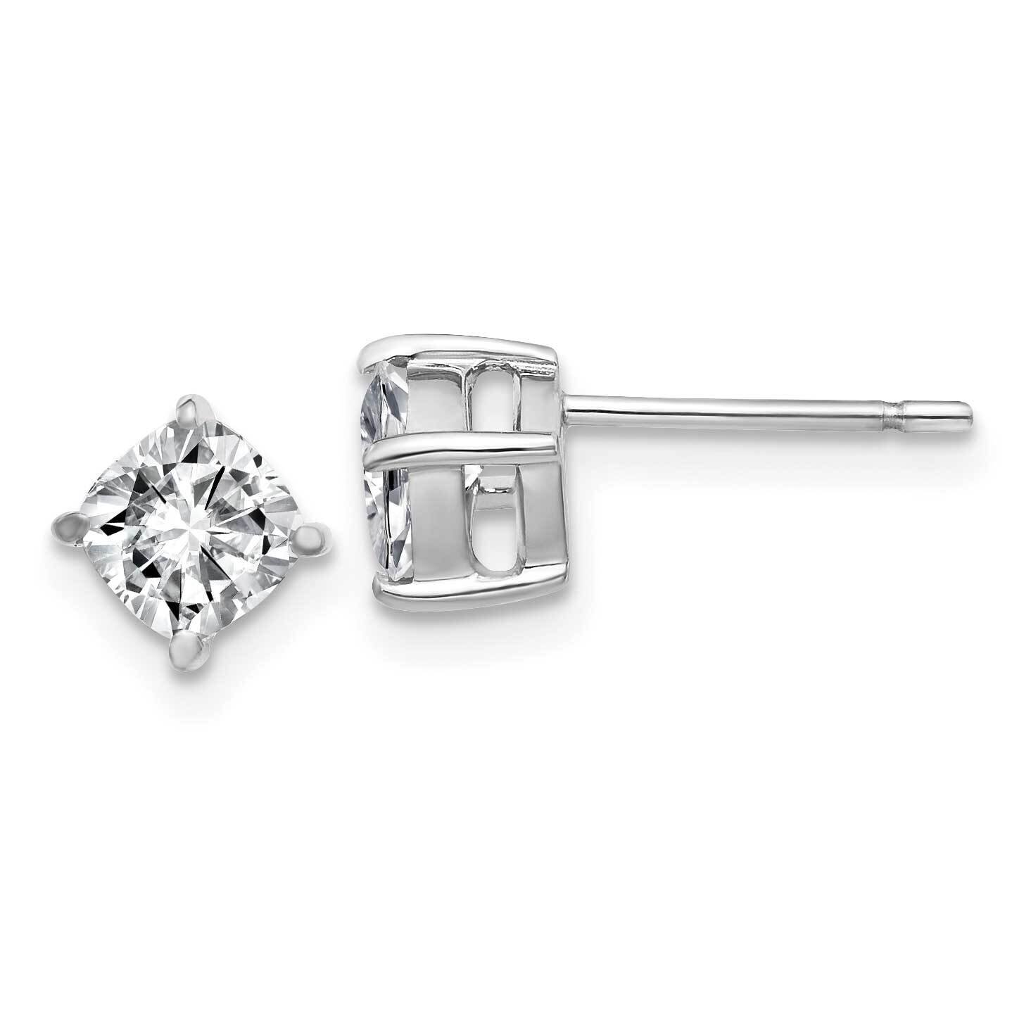 1ct. 5.0mm Cushion G H I True Light Moissanite Earrings 14k White Gold WG4908-4MT, MPN: WG4908-4MT,…