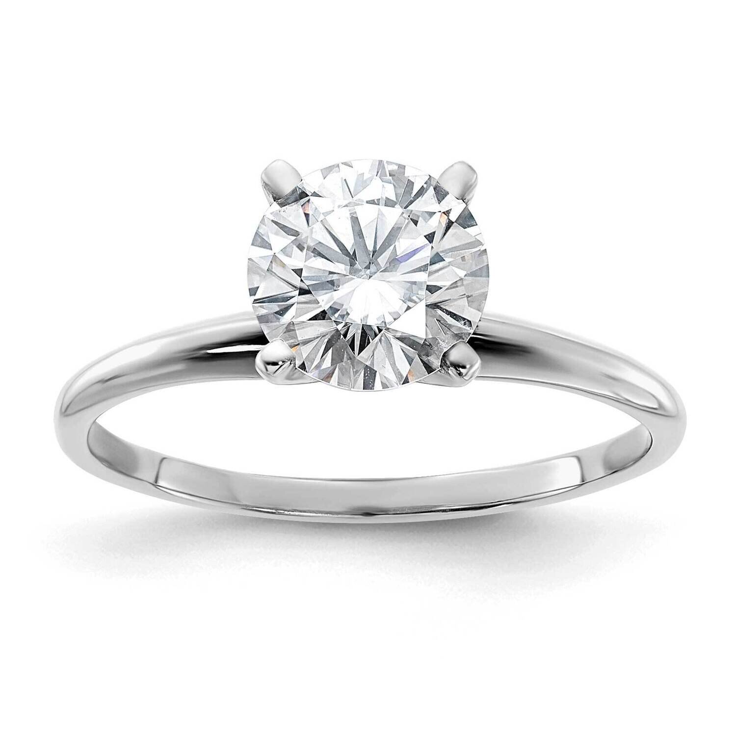 1 3/4ct. G H I True Light Round Moissanite Solitaire Ring 14k White Gold WGSH15-14MT, MPN: WGSH15-1…
