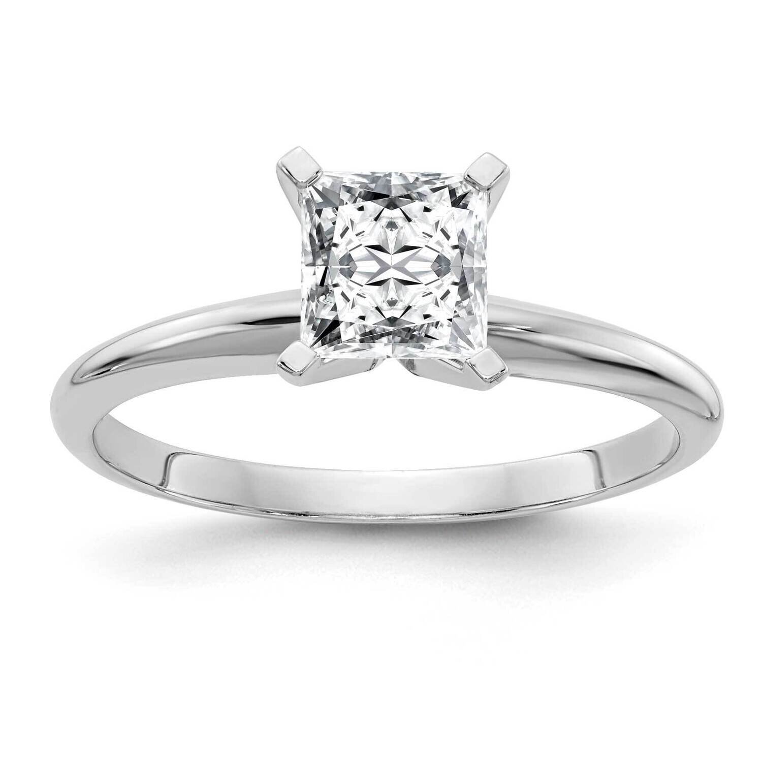 1ct. G H I True Light Princess Moissanite Solitaire Ring 14k White Gold WGSH13P-12MT, MPN: WGSH13P-…