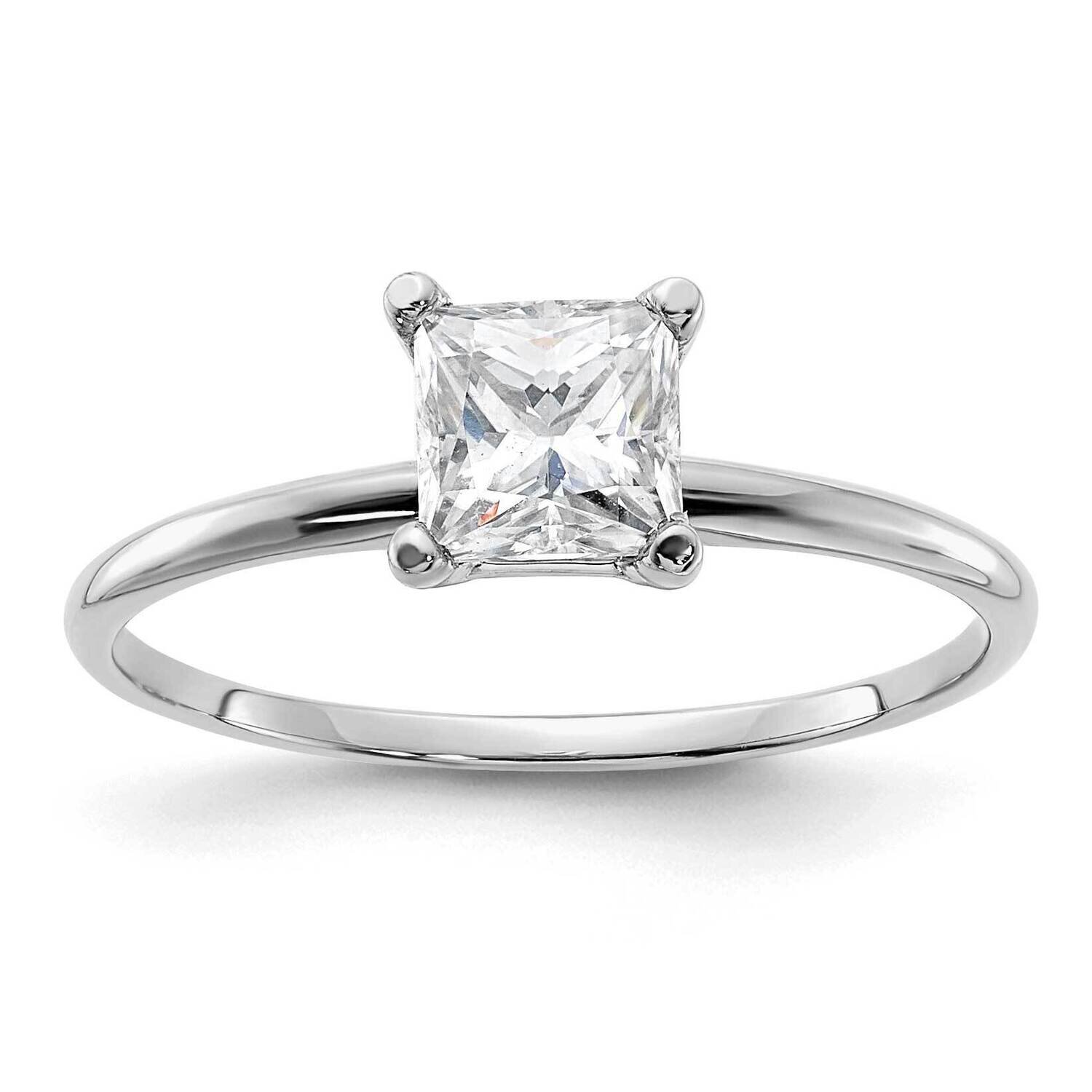 3/4ct. G H I True Light Princess Moissanite Solitaire Ring 14k White Gold WGSH13P-11MT, MPN: WGSH13…